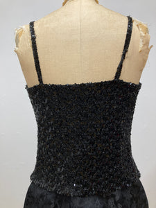 Camisole noire à paillettes