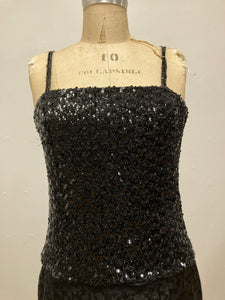 Camisole noire à paillettes
