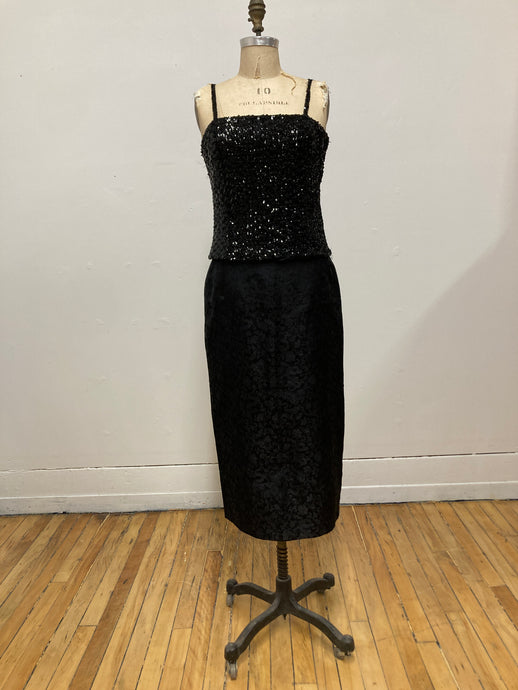 Camisole noire à paillettes