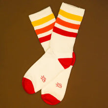 Tiger retro gym socks à rayures oranges