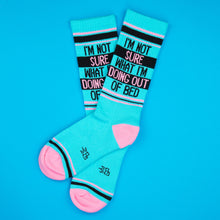 Je ne suis pas sûr de ce que je fais hors du lit Chaussettes de sport équipe
