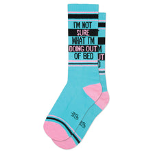 Je ne suis pas sûr de ce que je fais hors du lit Chaussettes de sport équipe
