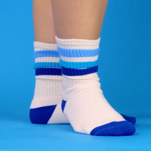 Alice retro gym  socks à rayures bleues