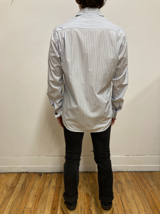 Chemise rayures bleues et blanches