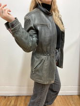 Manteau de cuir vintage