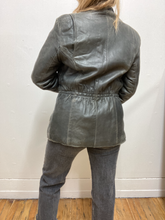 Manteau de cuir vintage