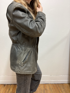 Manteau de cuir vintage