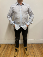 Chemise rayures bleues et blanches