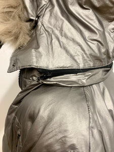 Doudoune en duvet gris argenté