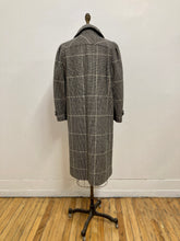 Manteau de laine carreauté noir et blanc