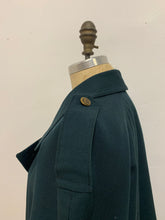 Trench coat en laine vert foncé