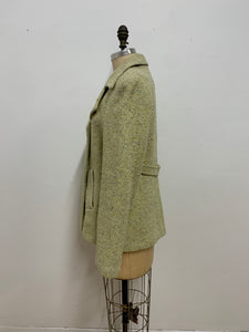 Manteau de laine vert pâle