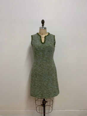 Robe de laine verte vintage