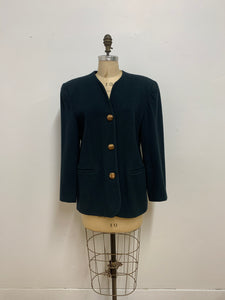 Veston de laine vert foncé