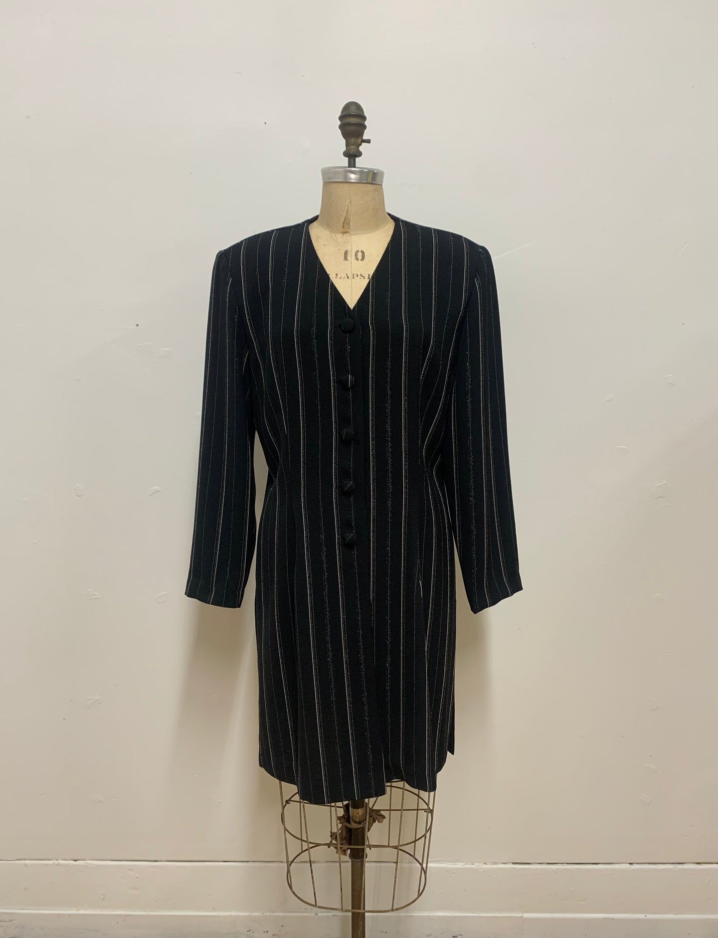 Veste longue à rayures