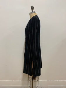 Veste longue à rayures