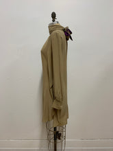 Tunique de soie beige et mauve