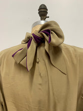 Tunique de soie beige et mauve