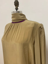 Tunique de soie beige et mauve