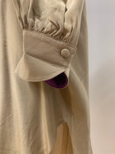 Tunique de soie beige et mauve