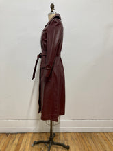 Trench de cuir bourgogne