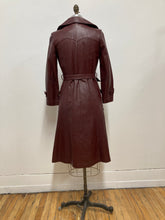 Trench de cuir bourgogne