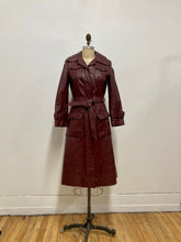 Trench de cuir bourgogne