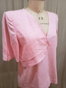 Blouse de lin rose pâle