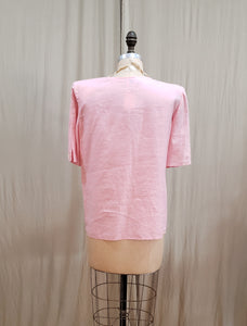 Blouse de lin rose pâle