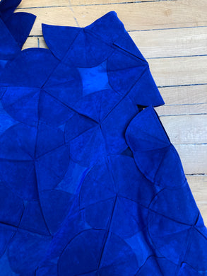 Haut structuré en faux suède bleu CDG