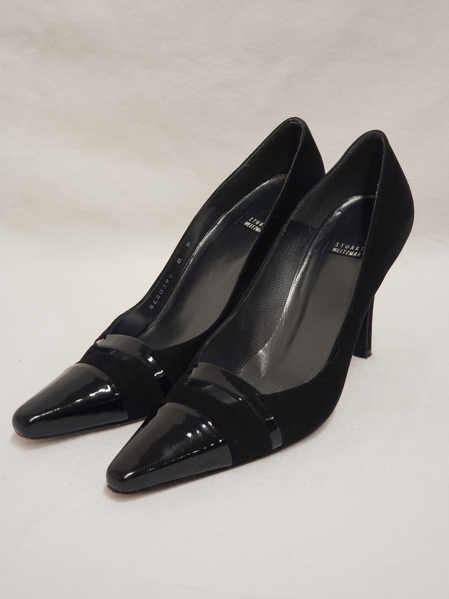 Escarpins vintage cuir et suède noir
