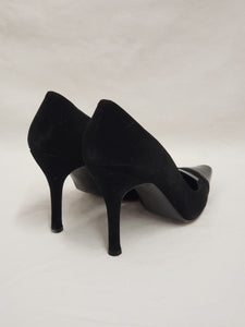Escarpins vintage cuir et suède noir