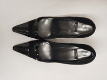 Escarpins vintage cuir et suède noir