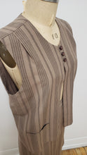 Veste sans manche à rayures vintage