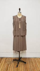Veste sans manche à rayures vintage