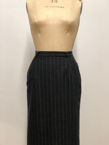 Jupe longue jeans rayée