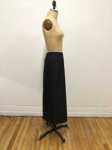 Jupe longue jeans rayée