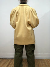 Blazer de laine jaune pâle
