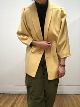 Blazer de laine jaune pâle