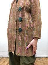 Blazer de suède à motifs pastels