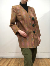 Blazer de suède à motifs pastels