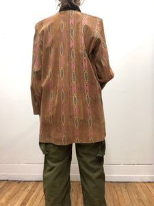 Blazer de suède à motifs pastels