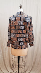Blouse patchwork félin