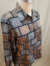 Blouse patchwork félin