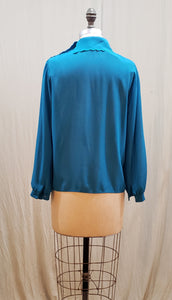 Blouse bleu azur avec strass