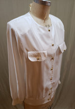 Blouse satinée blanche