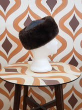 Chapeau cuir et fourrure vintage
