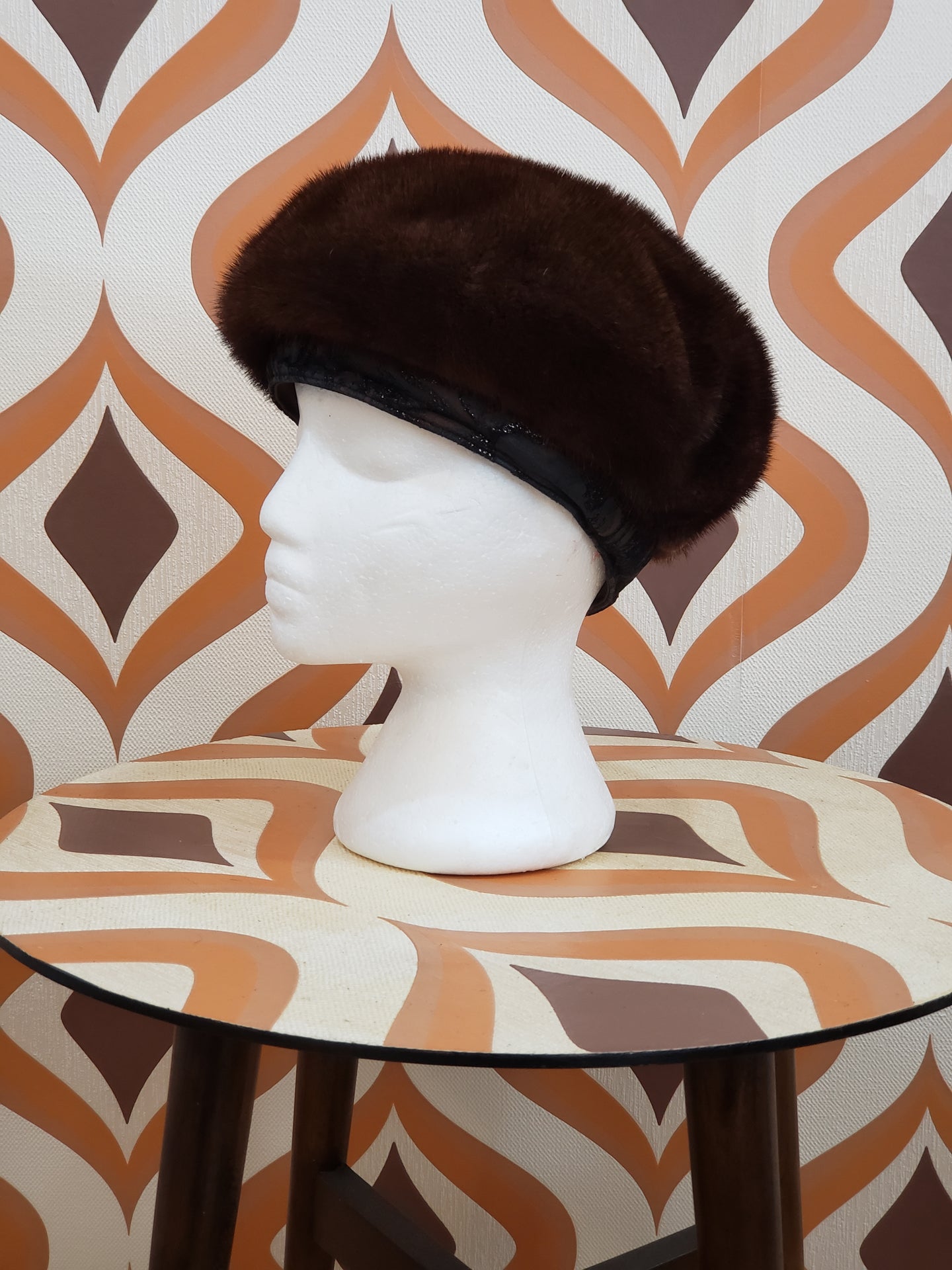 Béret de fourrure vintage