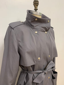 Trench coat doublé gris souris
