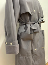 Trench coat doublé gris souris